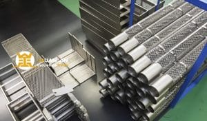 Titanium anode basket